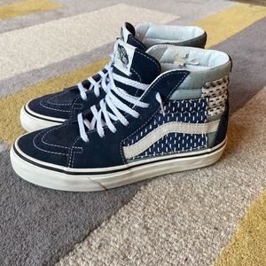 Vans Old Skool Navy/Denim Patched/Stitched High Tops